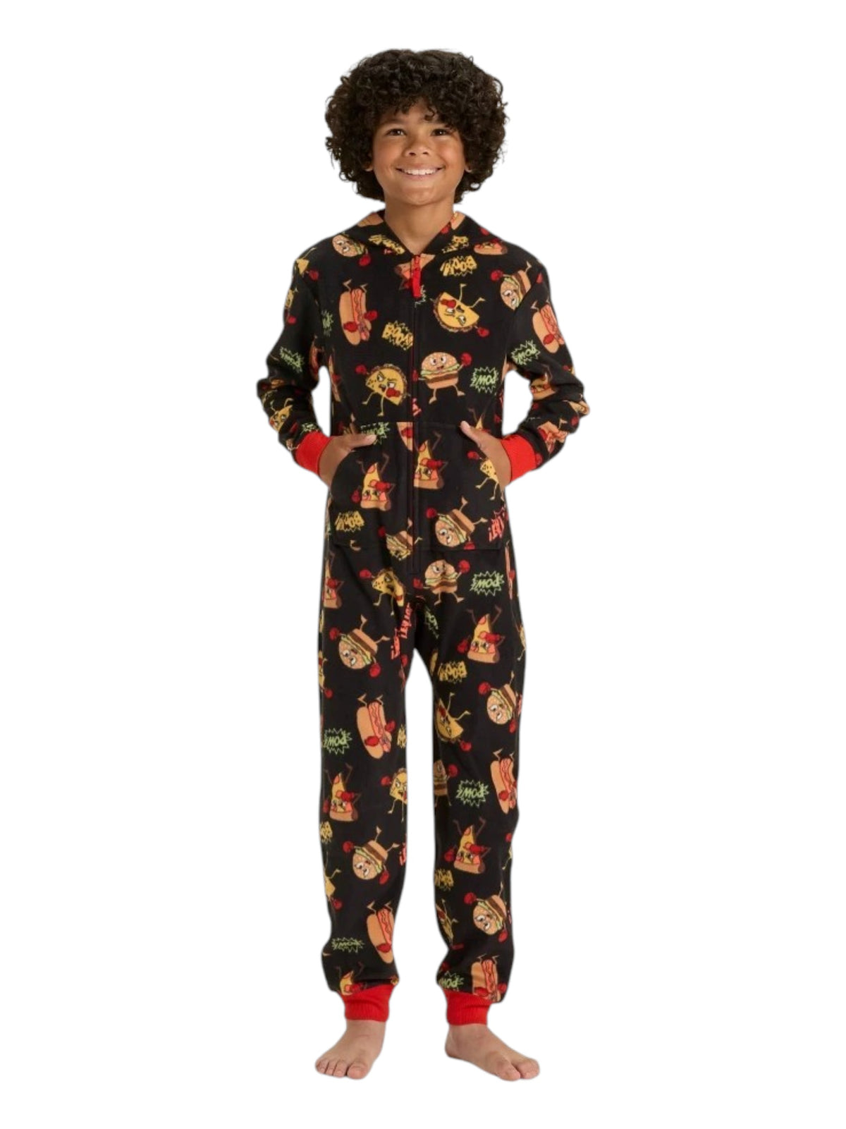 Image for Kids Boy's Printed Knitted Jumpsuit,Black