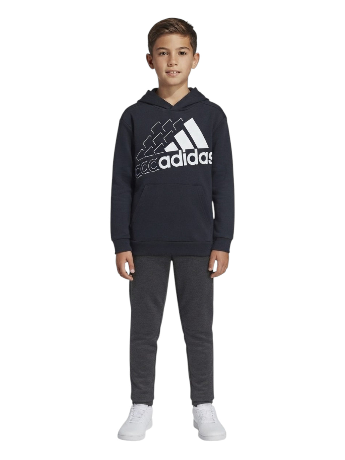 Image for Kids Boy's Brand Logo Printed Hoodie,Black