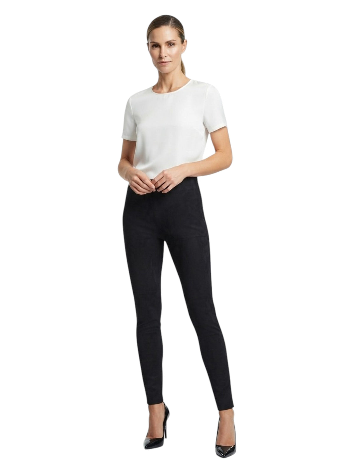 Image for Women's Plain Velvet Pants,Black