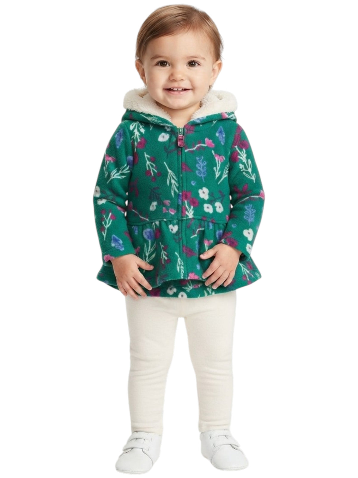 Image for Kids Girl's Printed Jacket,Green