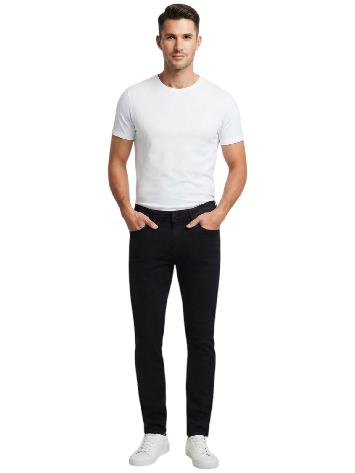 Image for Men's Plain Denim Jeans Pants,Black