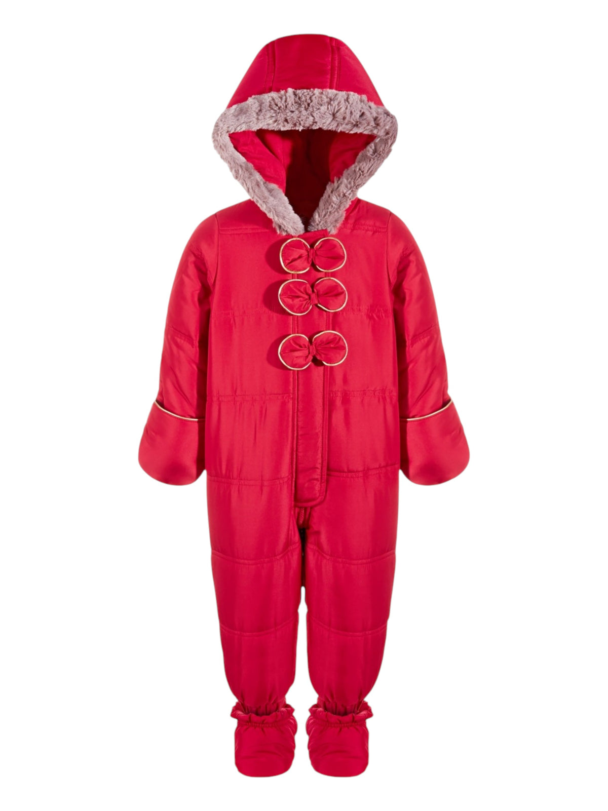 Image for Kids Girl's Puffer Snowsuit,Red