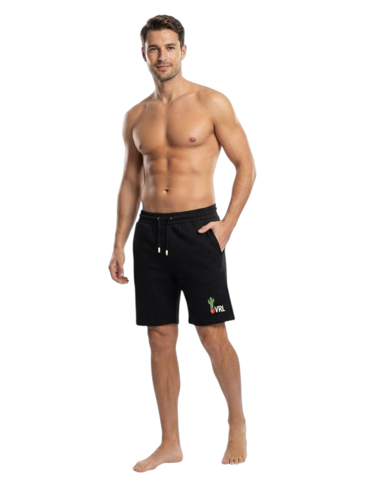 Image for Men's Brand Logo Printed Short,Black