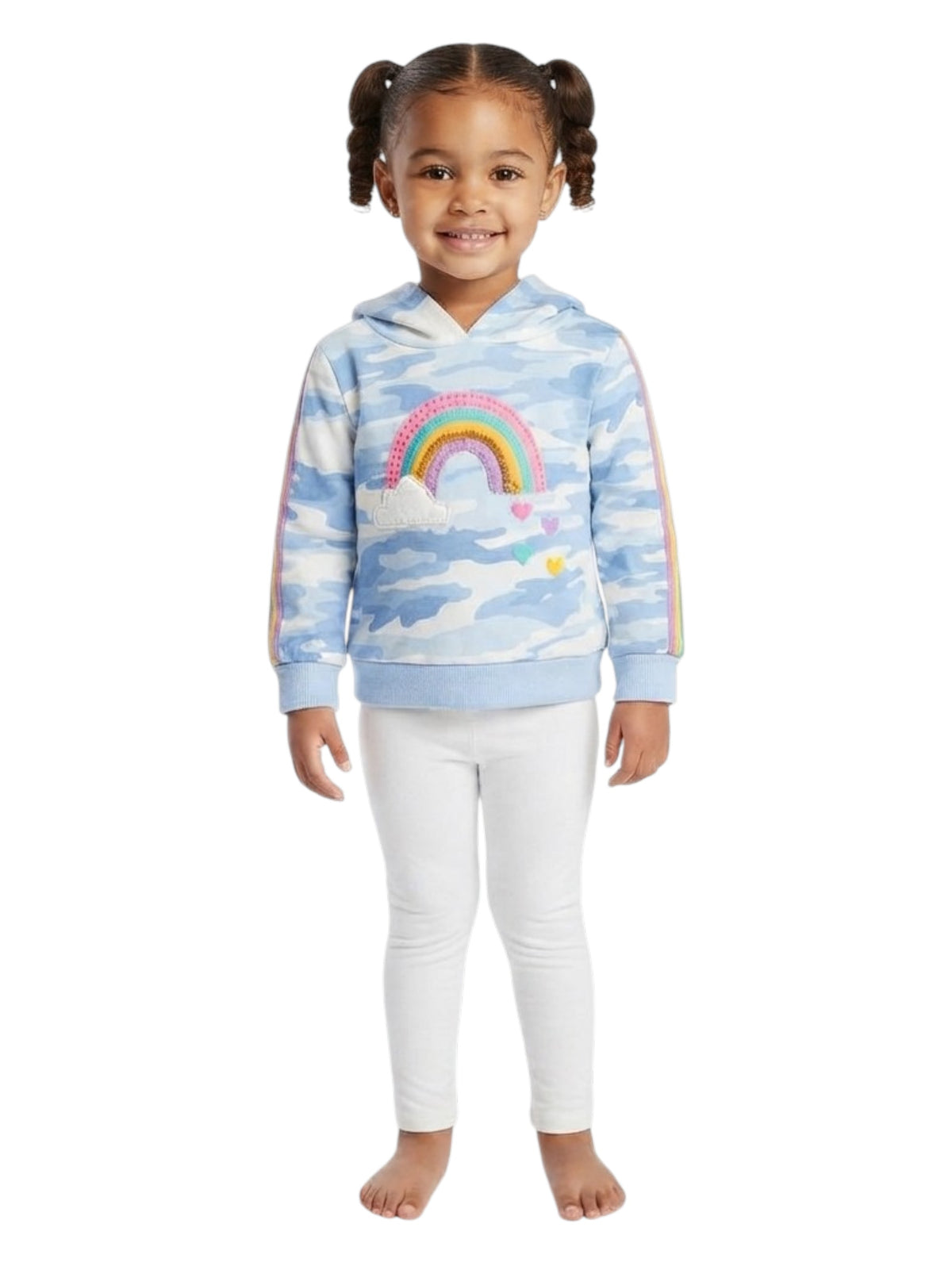 Image for Kids Girls Printed Hoodie,Light Blue