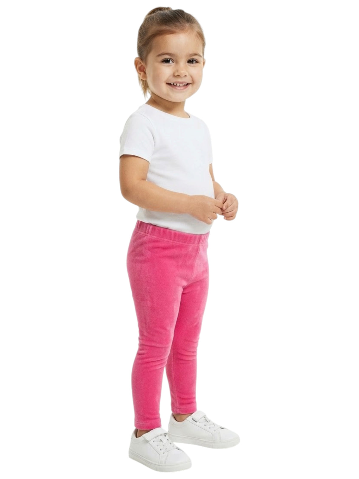 Image for Kids Girls Ribbed Pants,Pink