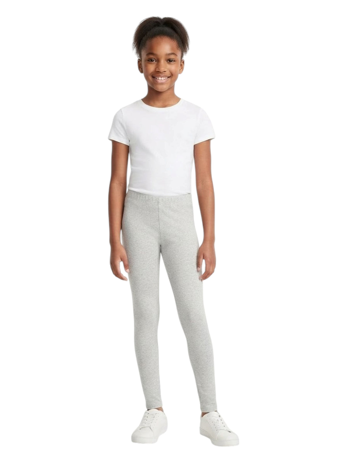 Image for Kids Girls Plain Legging,Light Grey