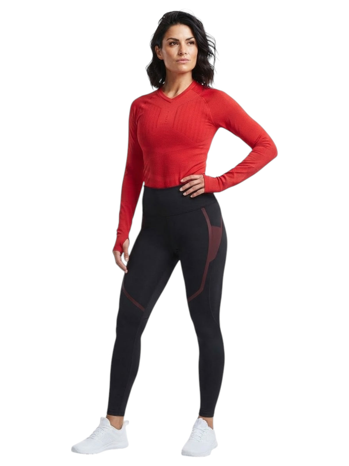 Image for Women's Printed Sport Top,Red