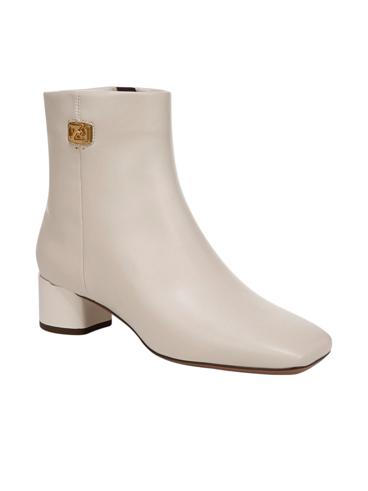 Image for Women's Plain Leather Ankle Boots,Light Beige