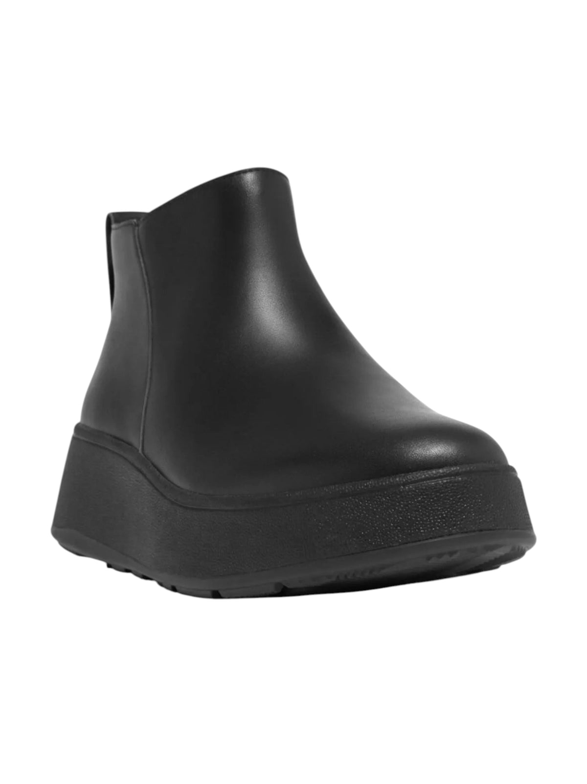 Image for Women's Plain Leather Ankle Boots,Black