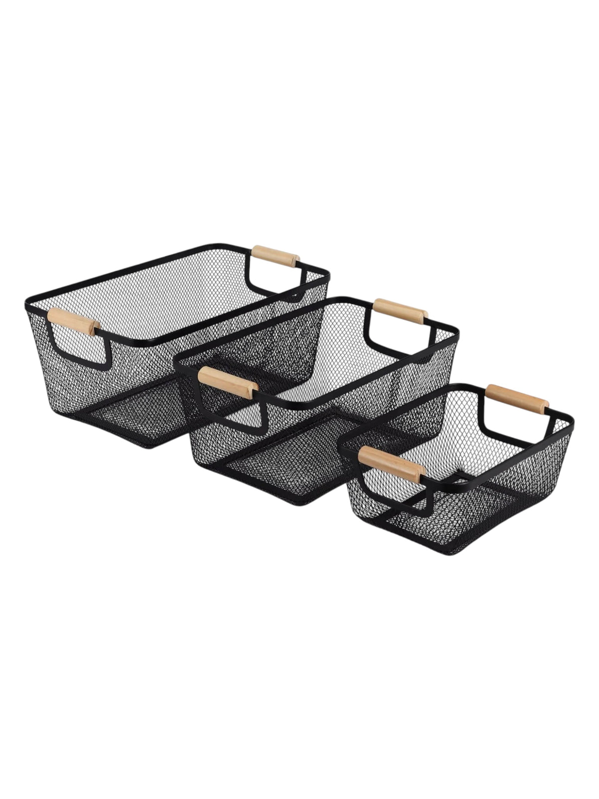 Image for Mesh Basket With Wooden Handles
