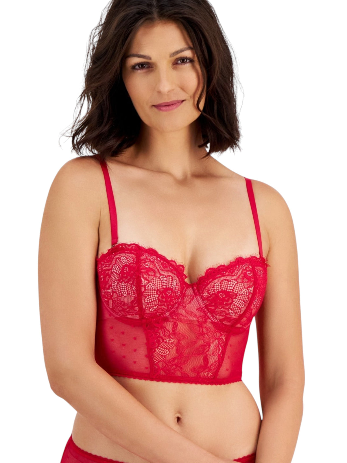Image for Women's Lace Bra Top,Red
