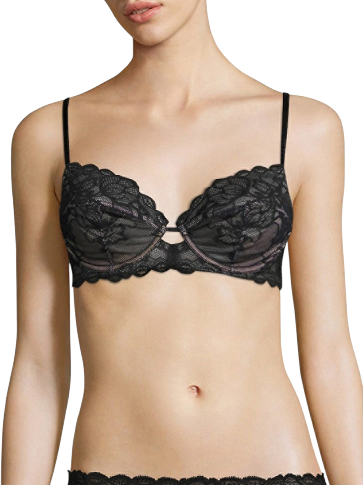 Image for Women's Lace Balconette Bra,Black