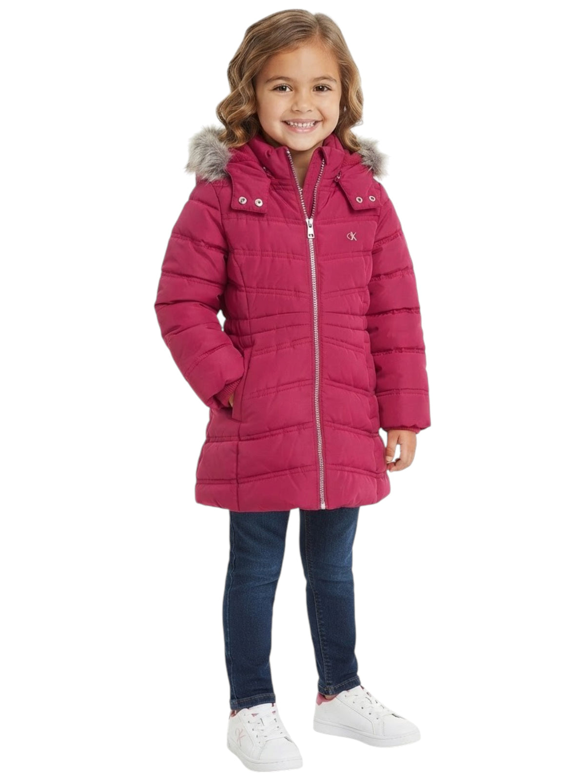 Image for Kids Girls Quilted Puffer Jacket,Pink