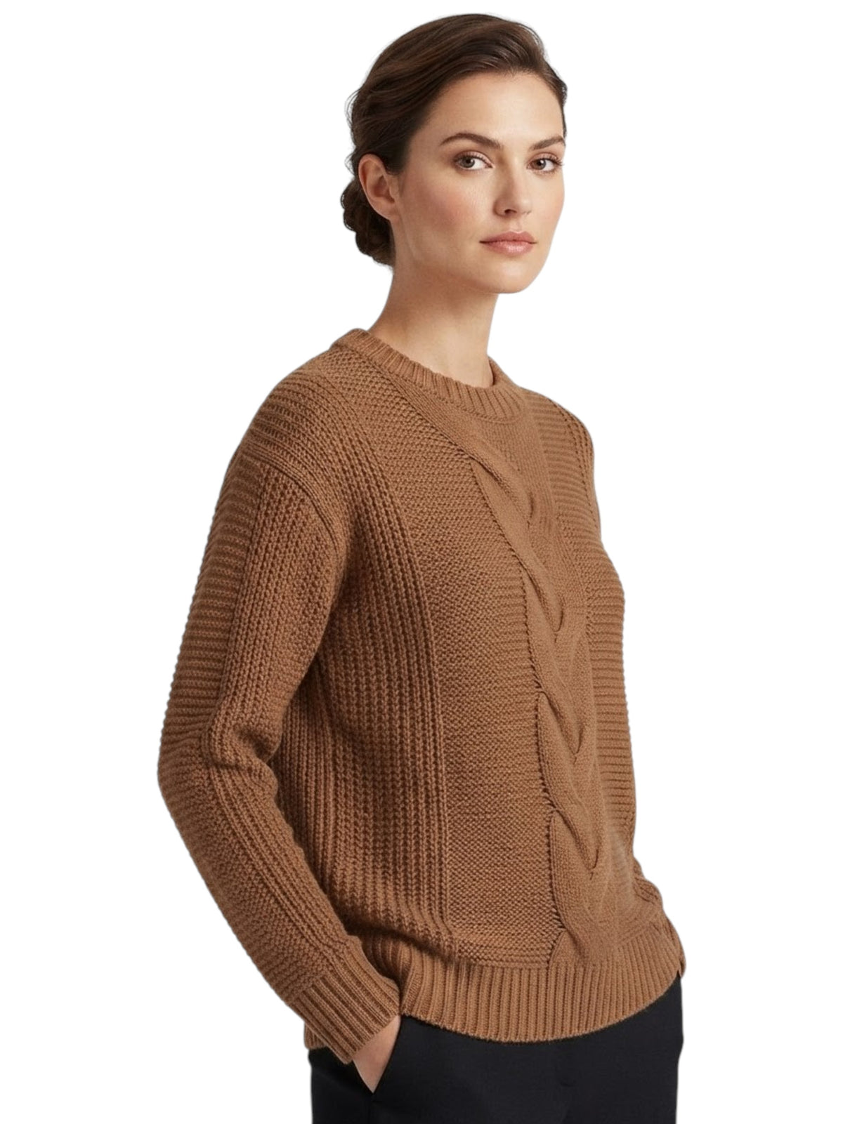 Image for Women's Ribbed Top,Brown