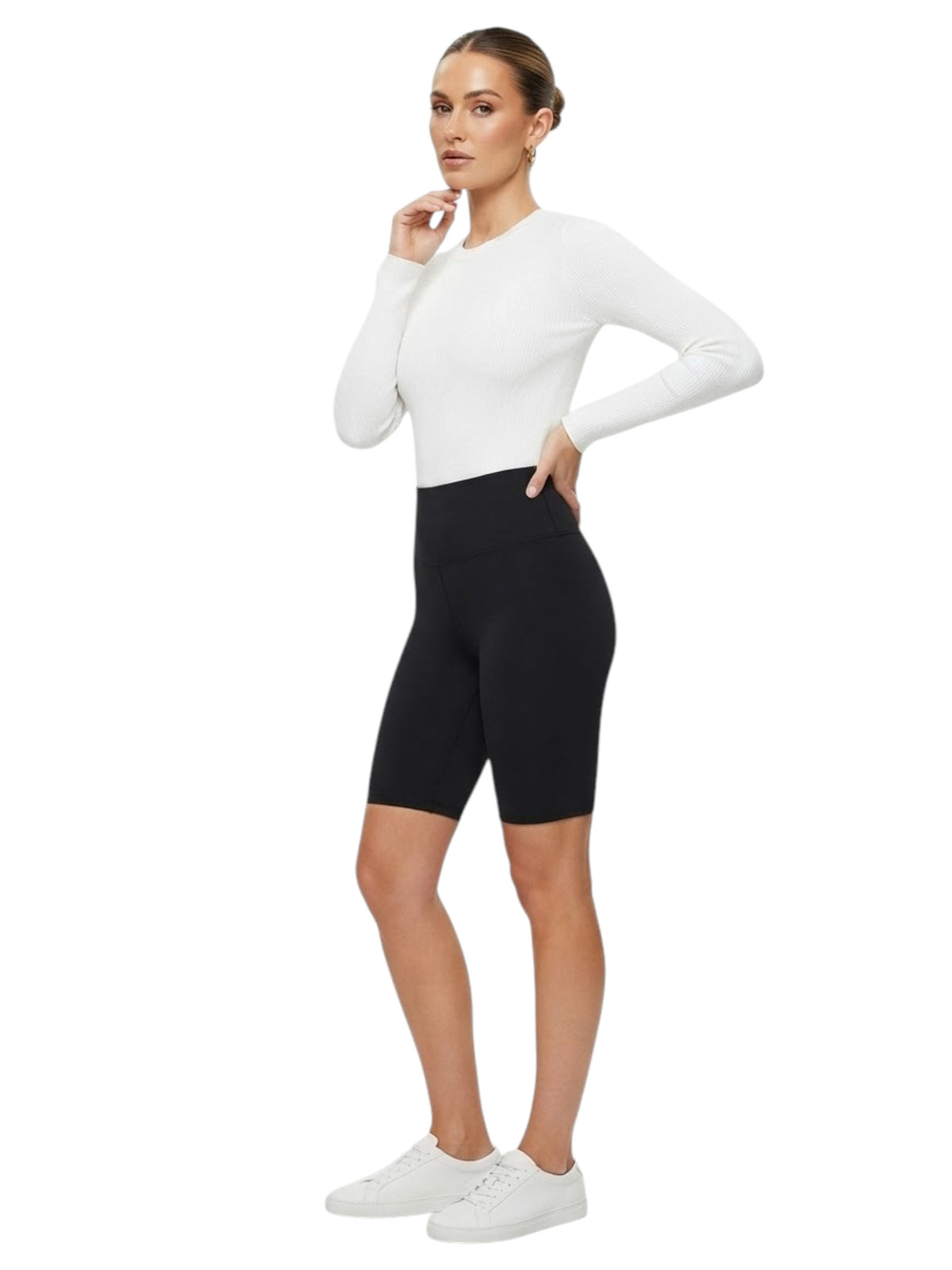 Image for Women's Plain Biker Shorts,Black