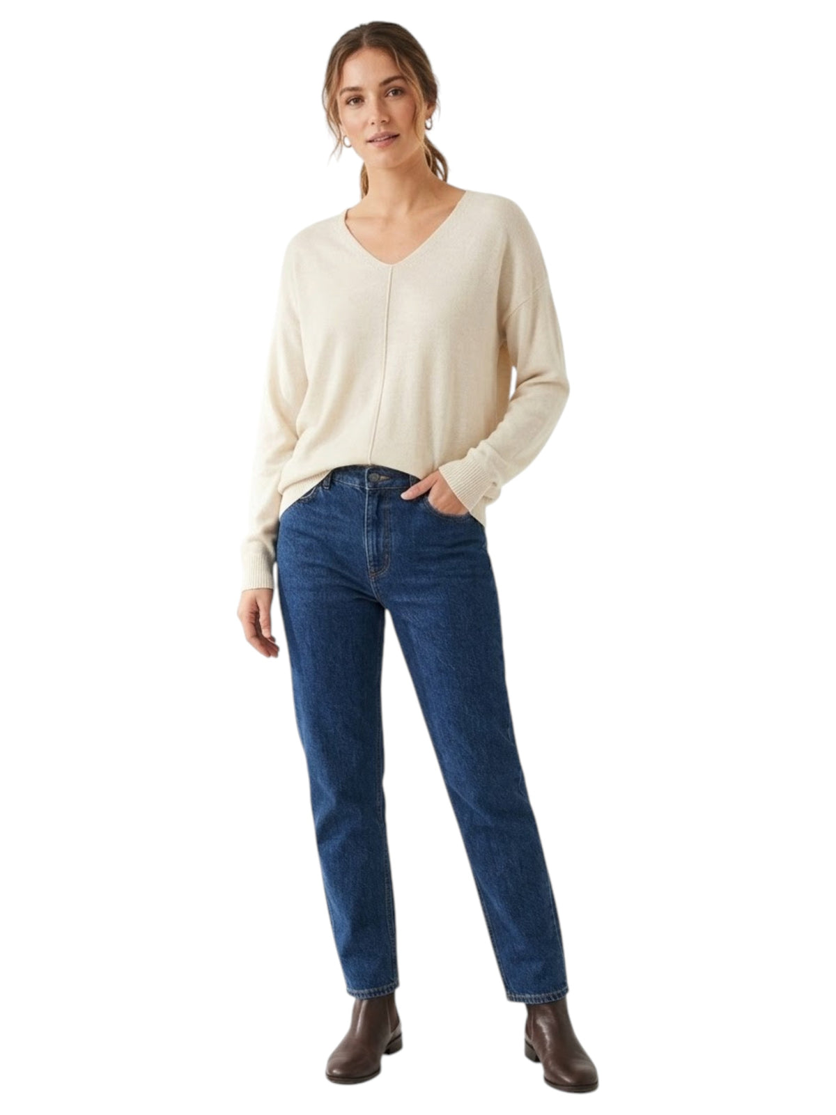 Image for Women's Plain Knit Top,Beige