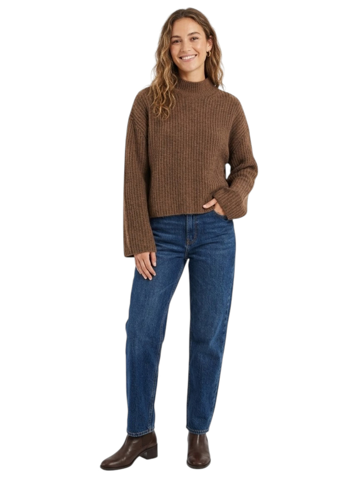 Image for Women's Ribbed Top,Brown