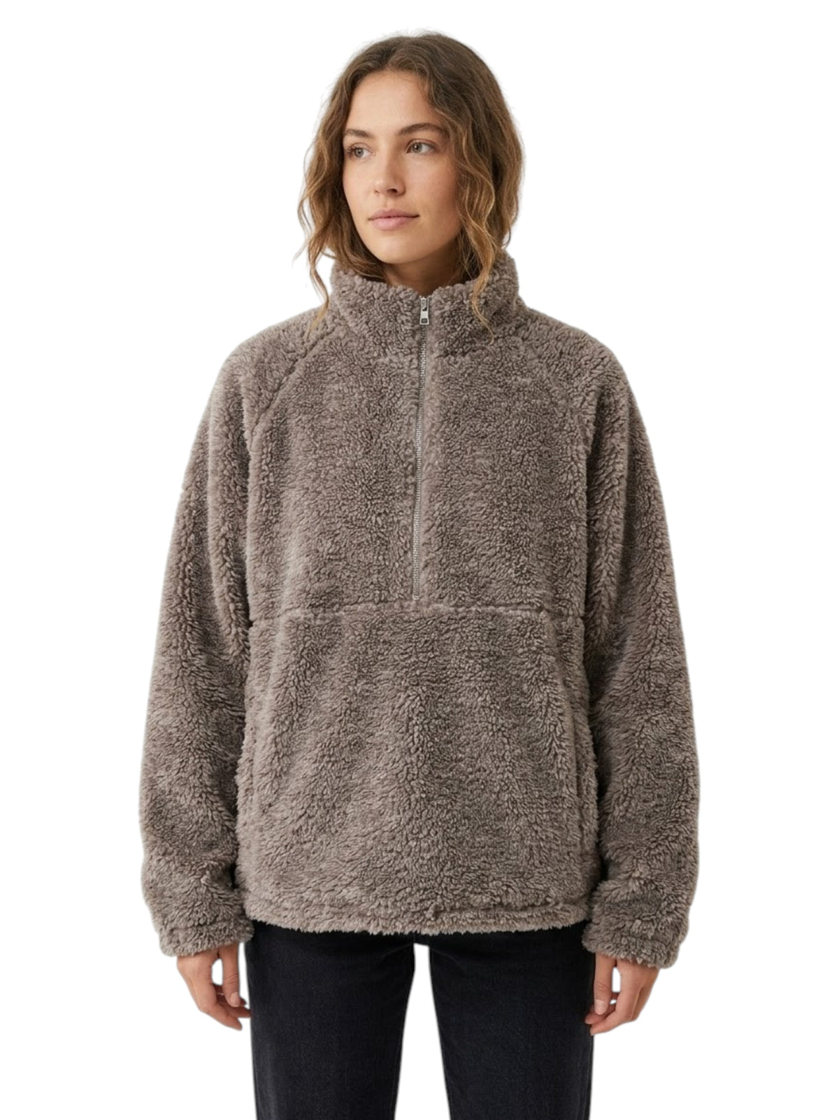Image for Women's Textured Sweater,Brown
