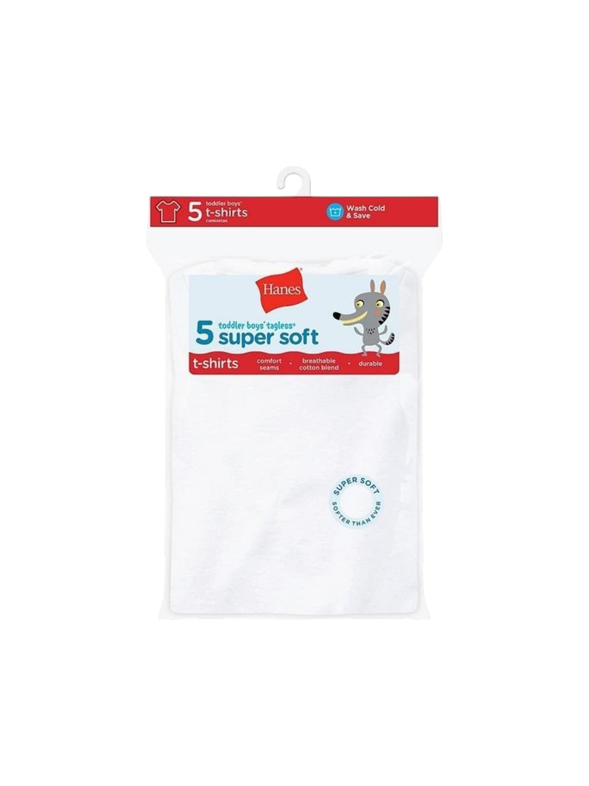 Kids Boy's Plain T-Shirt Set 5 Pieces,White