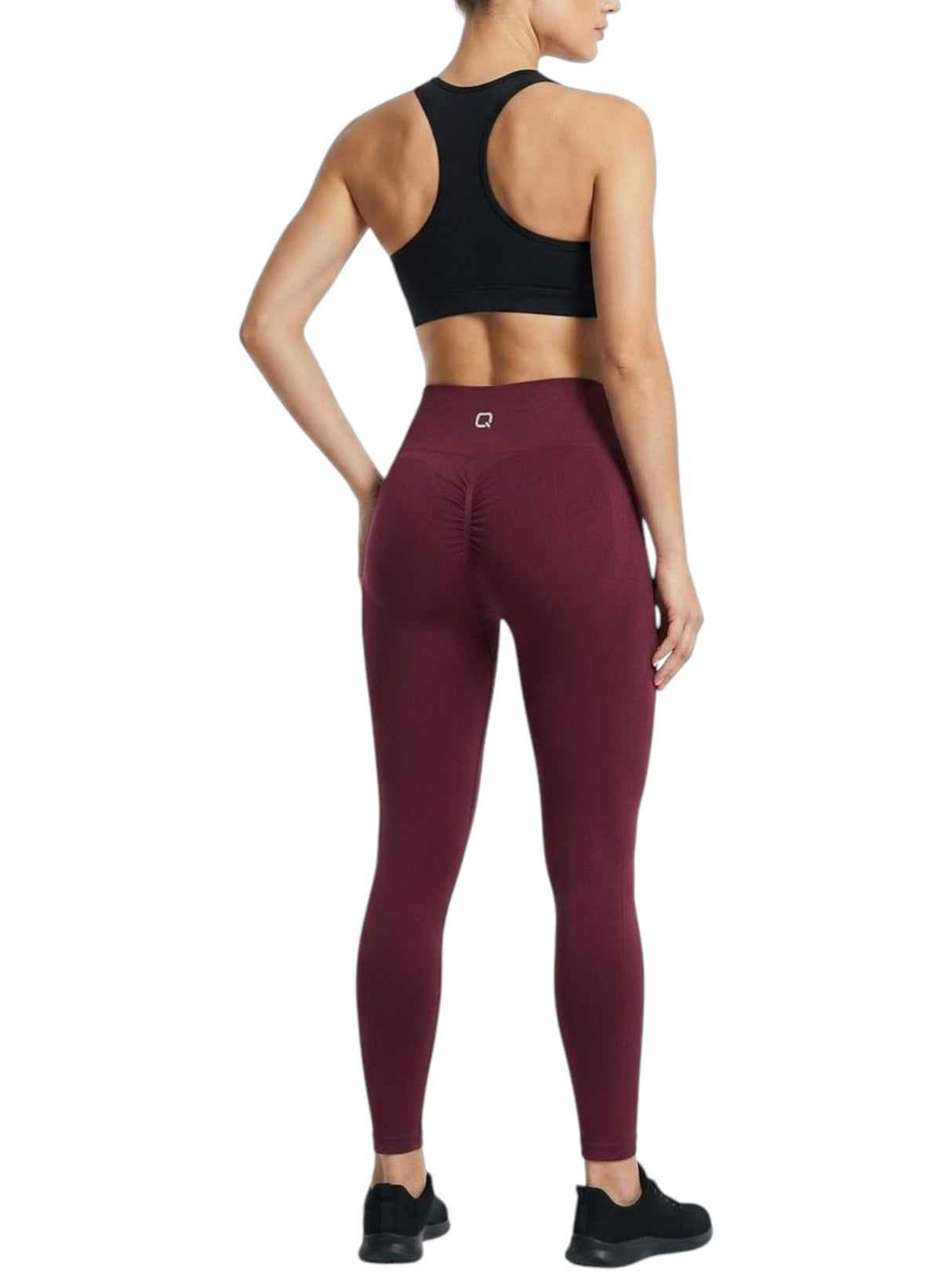 Image for Women's Plain Solid Legging,Burgundy