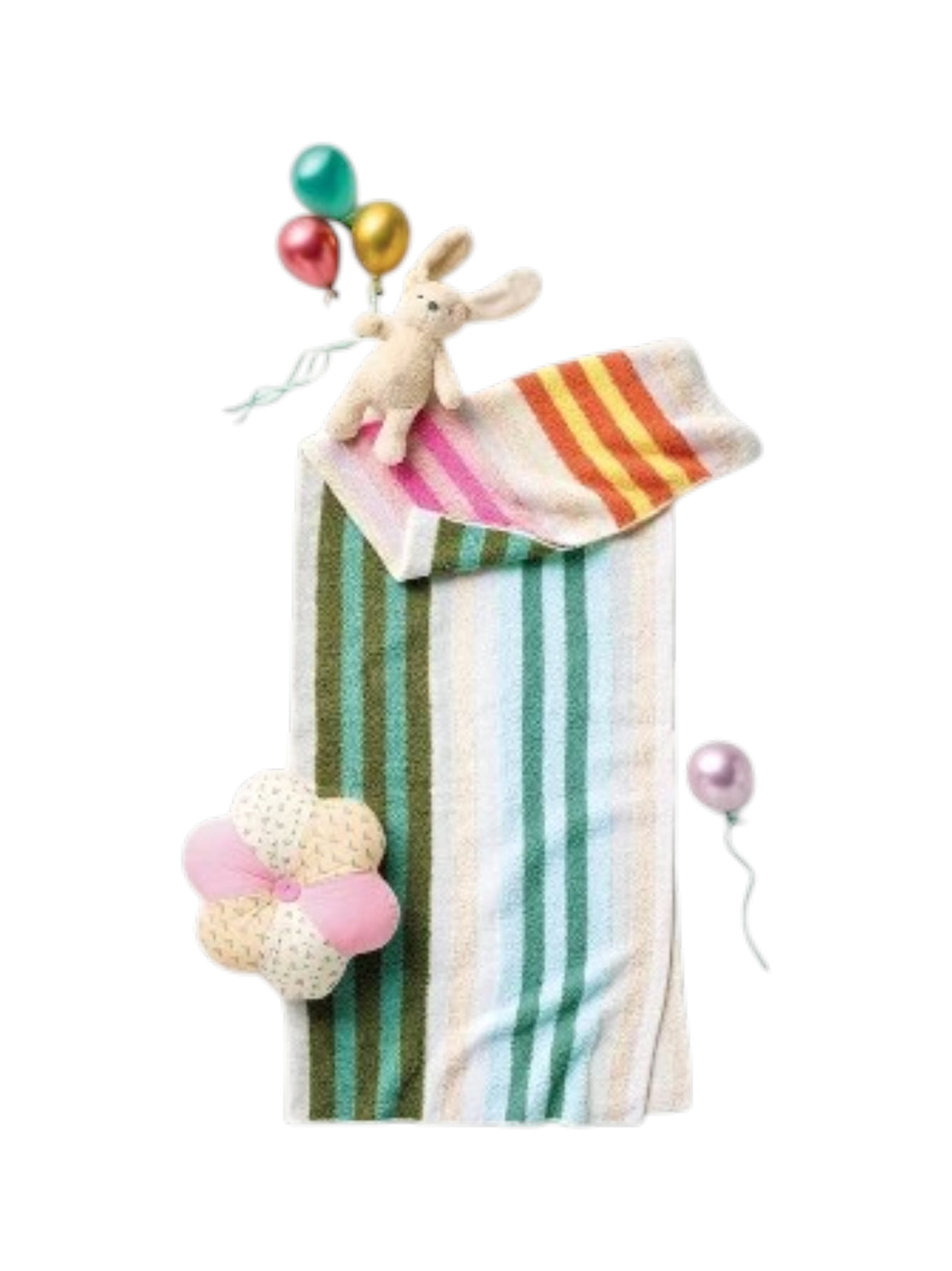 Striped Knit Throw Blanket
