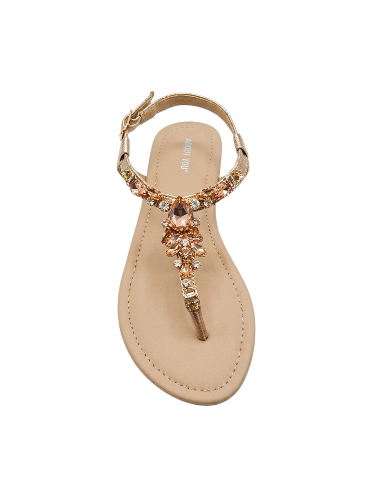 Women's Rhinstones Sandal,Beige