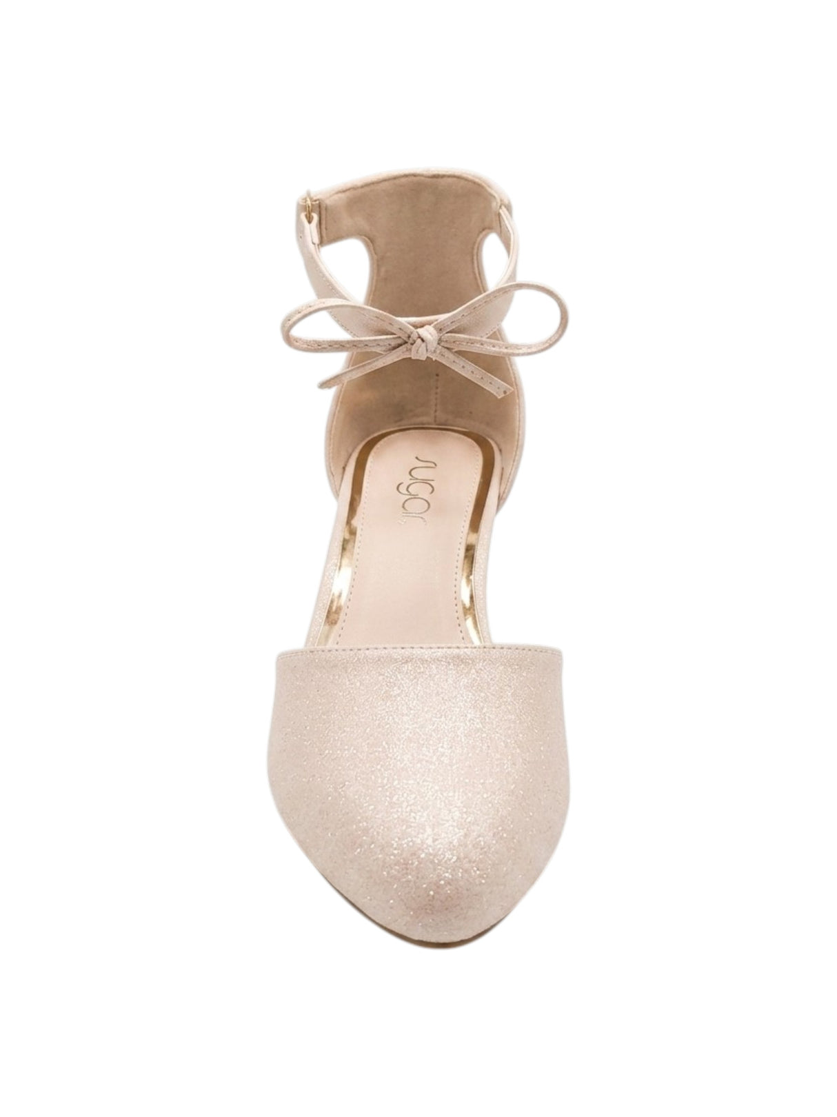 Women's Plain Heeled Shoes,Beige