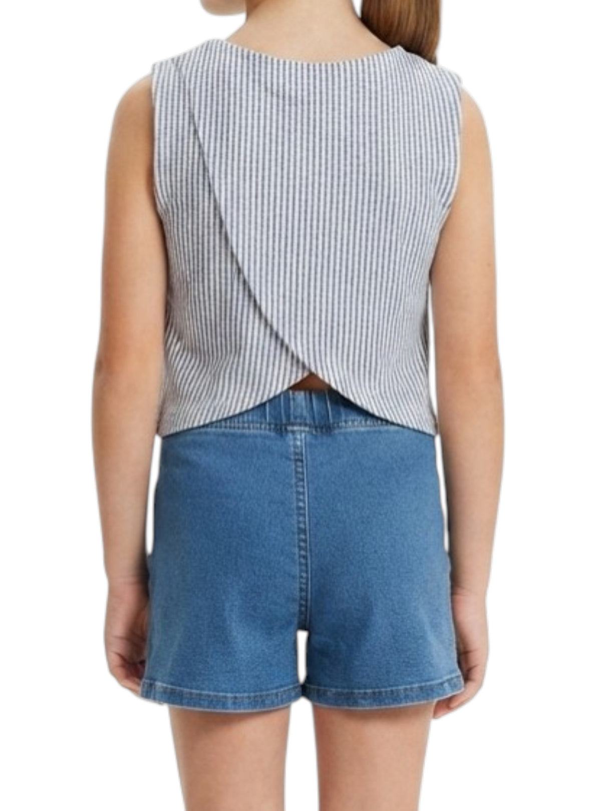 Kids Girl's Striped Top,Multi