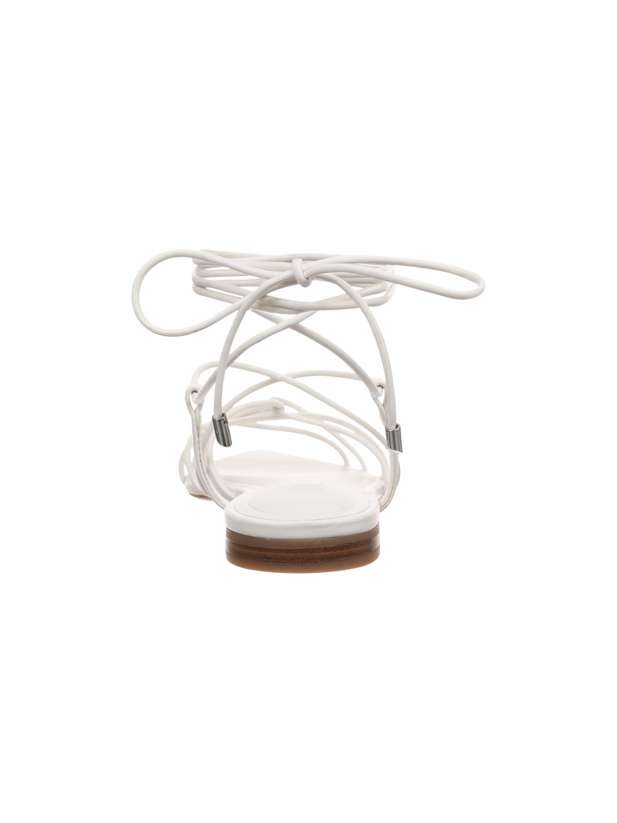 Women's Plain Kharmaa Lace-up Sandals,White