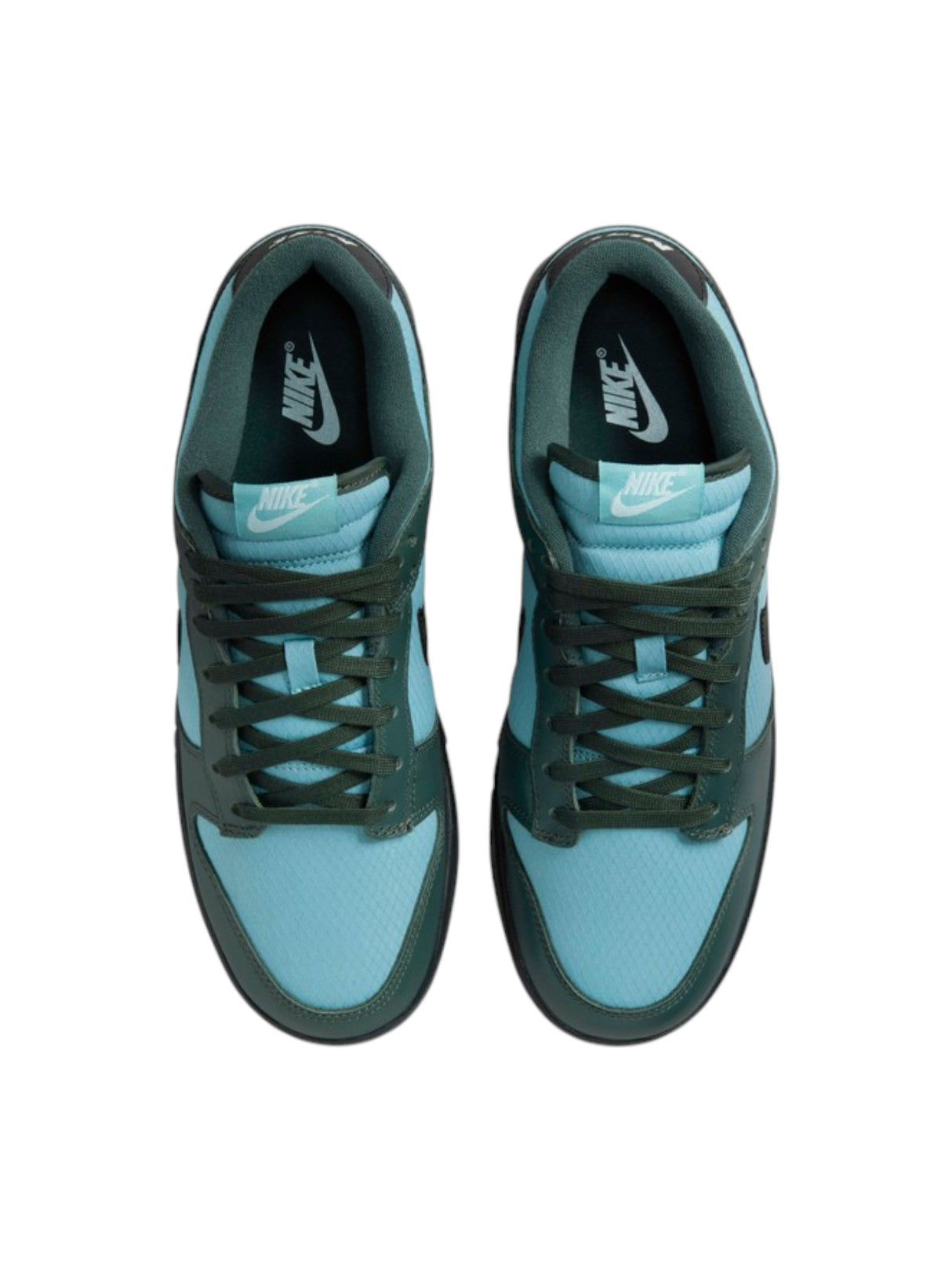 Dunk Low Retro SE Men's Logo Patched Shoes,Green/Denim Turquoise