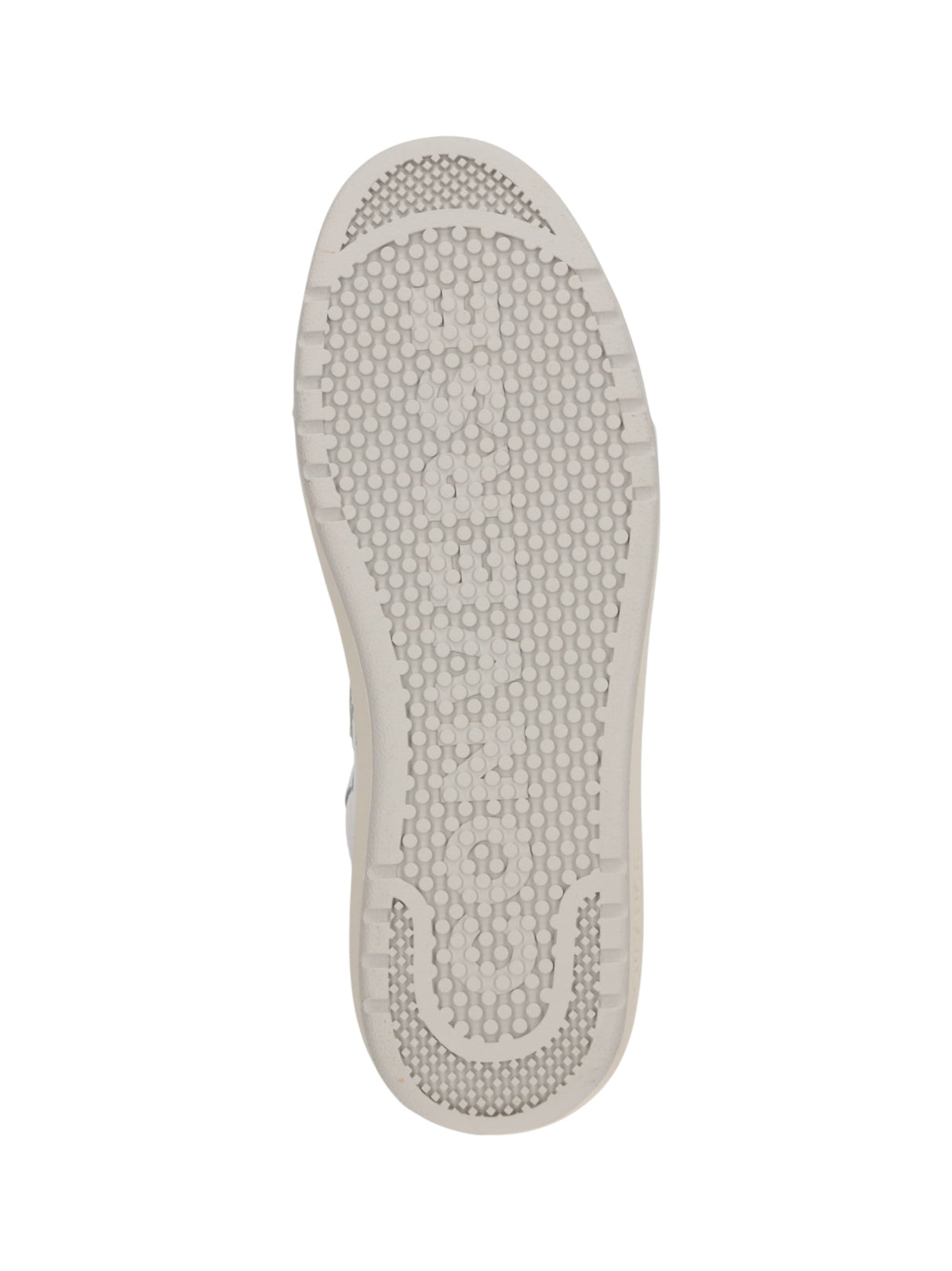 Men's Logo Patched High Top Shoes,White/Grey