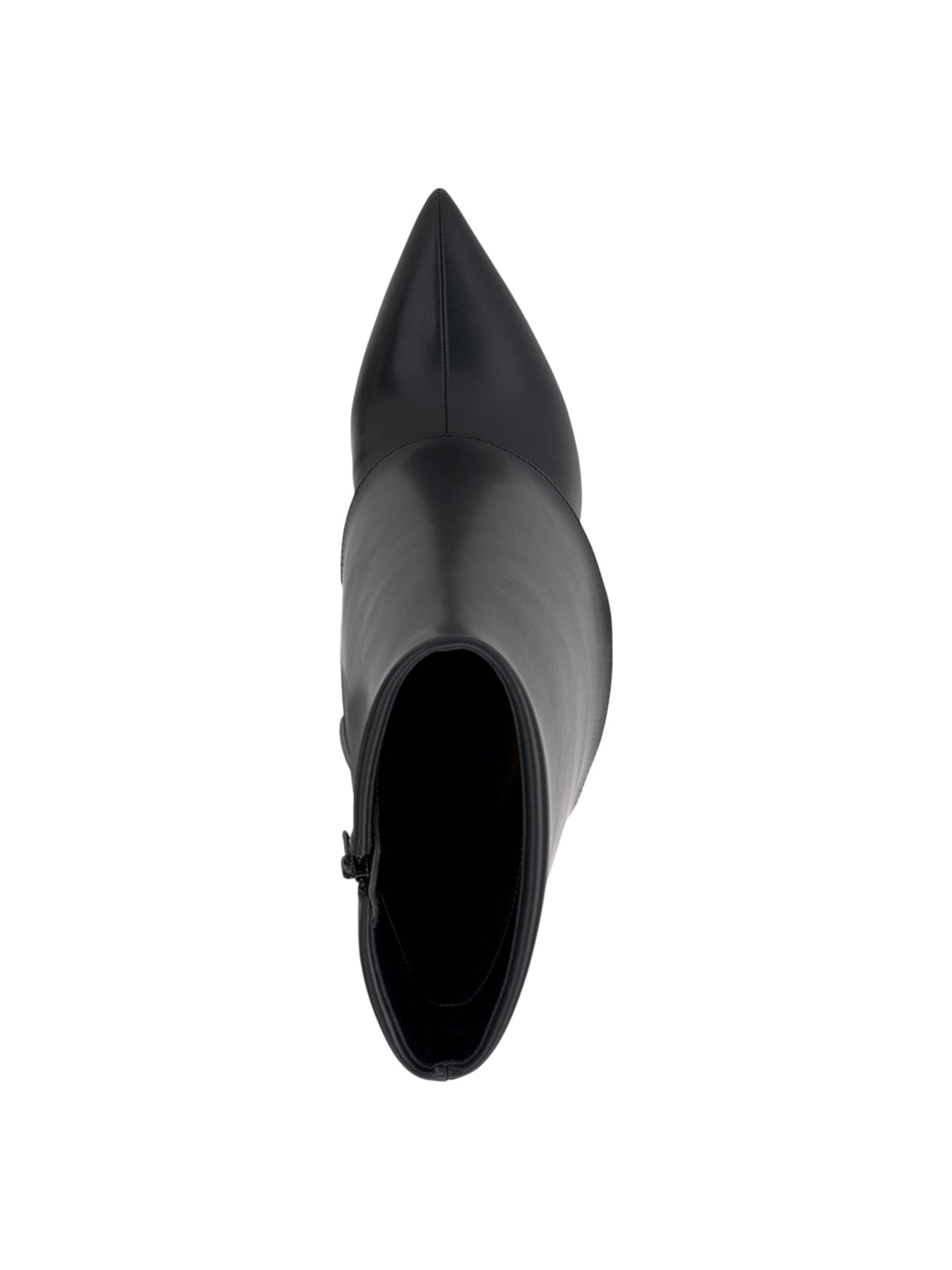 Women's Plain Leather Fold-Over Ankle Boots,Black