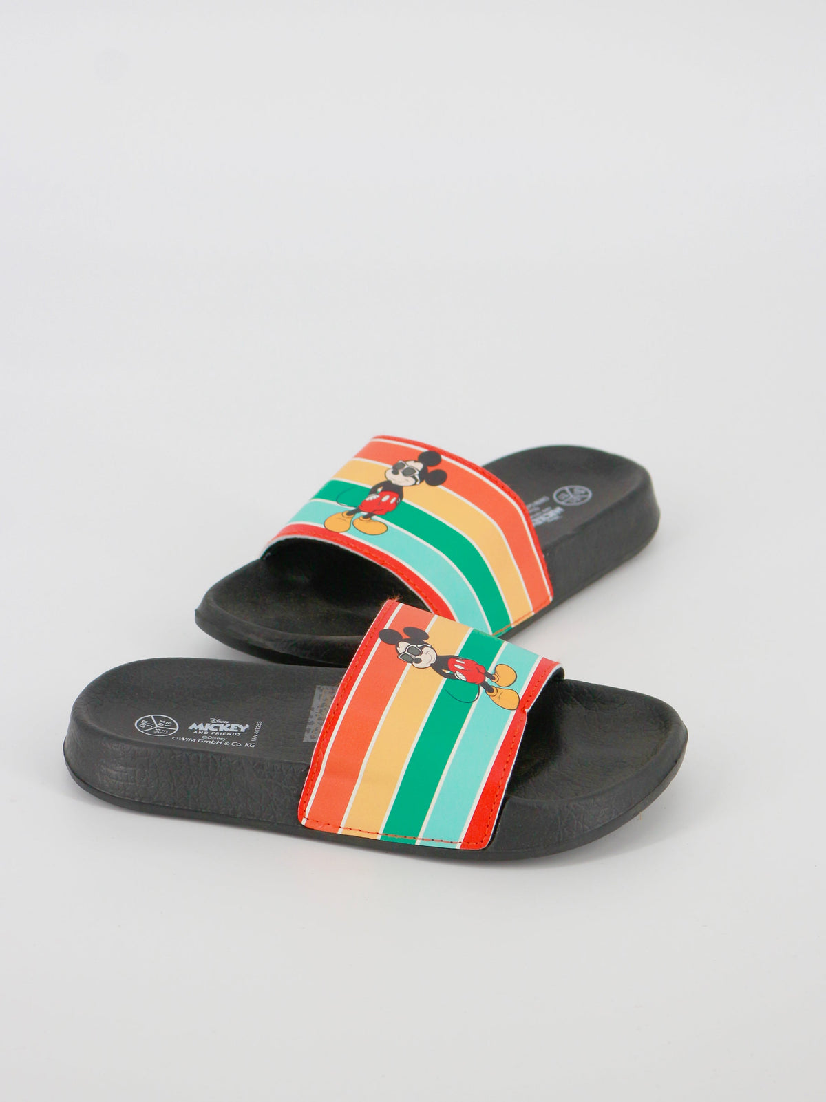 Kids Girl Striped Slide Sandals,Multi