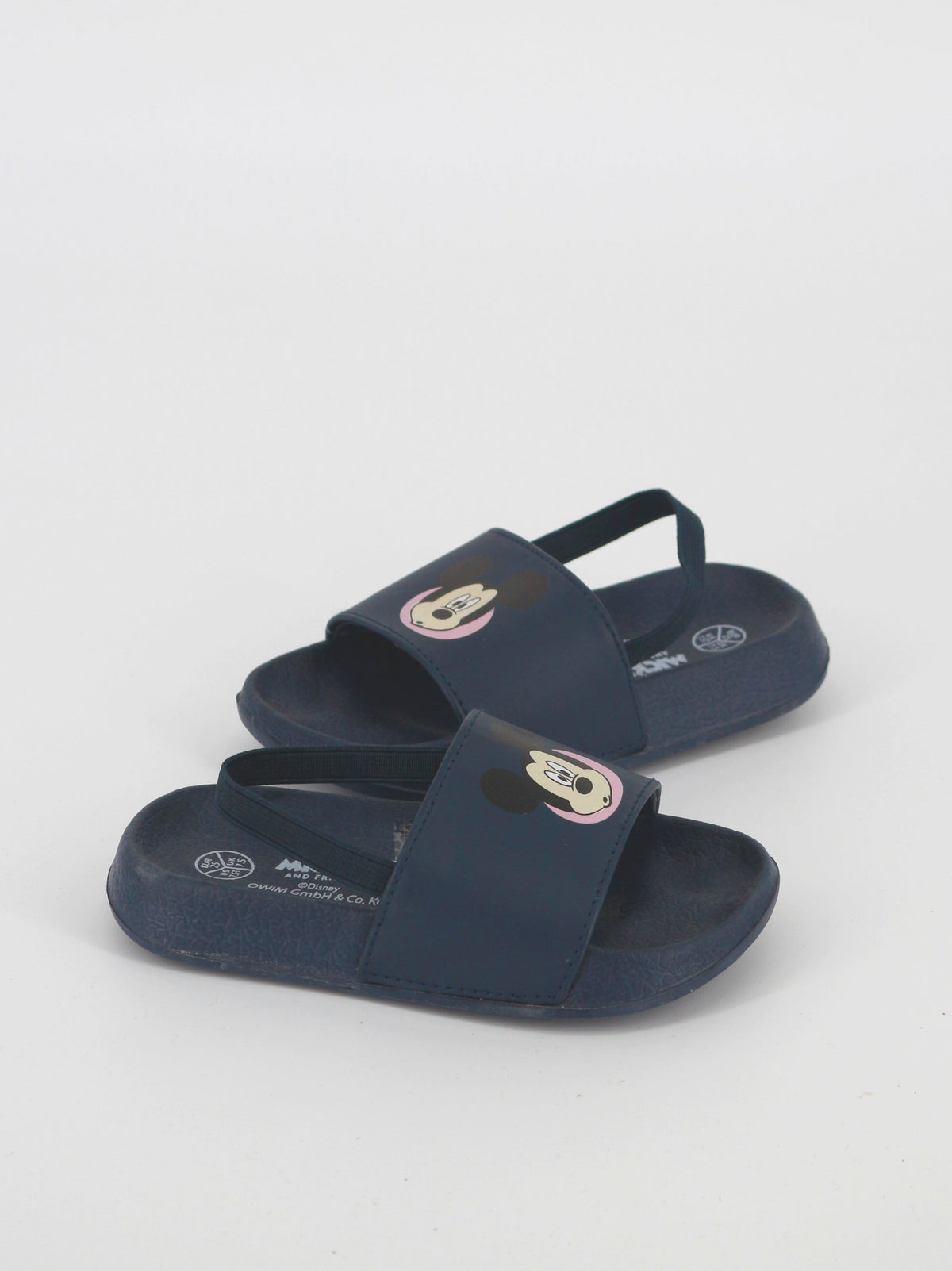 Kids Girl Graphic Printed Slide Sandals,Navy