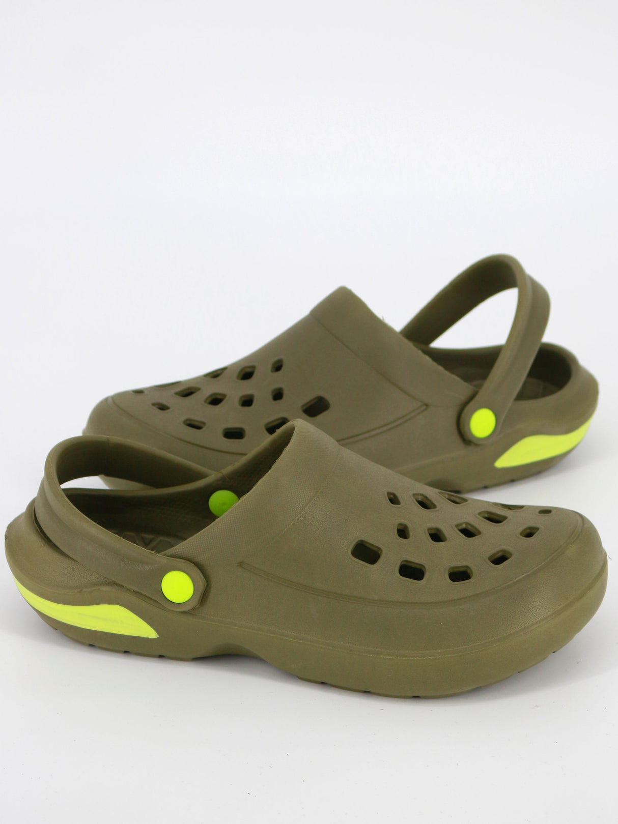 Men's Plain Clogs Sandals,Olive