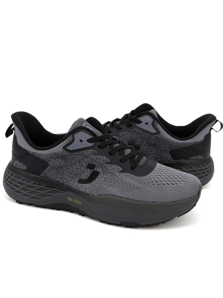 Image for Men's Textured Running Shoes,Dark Grey