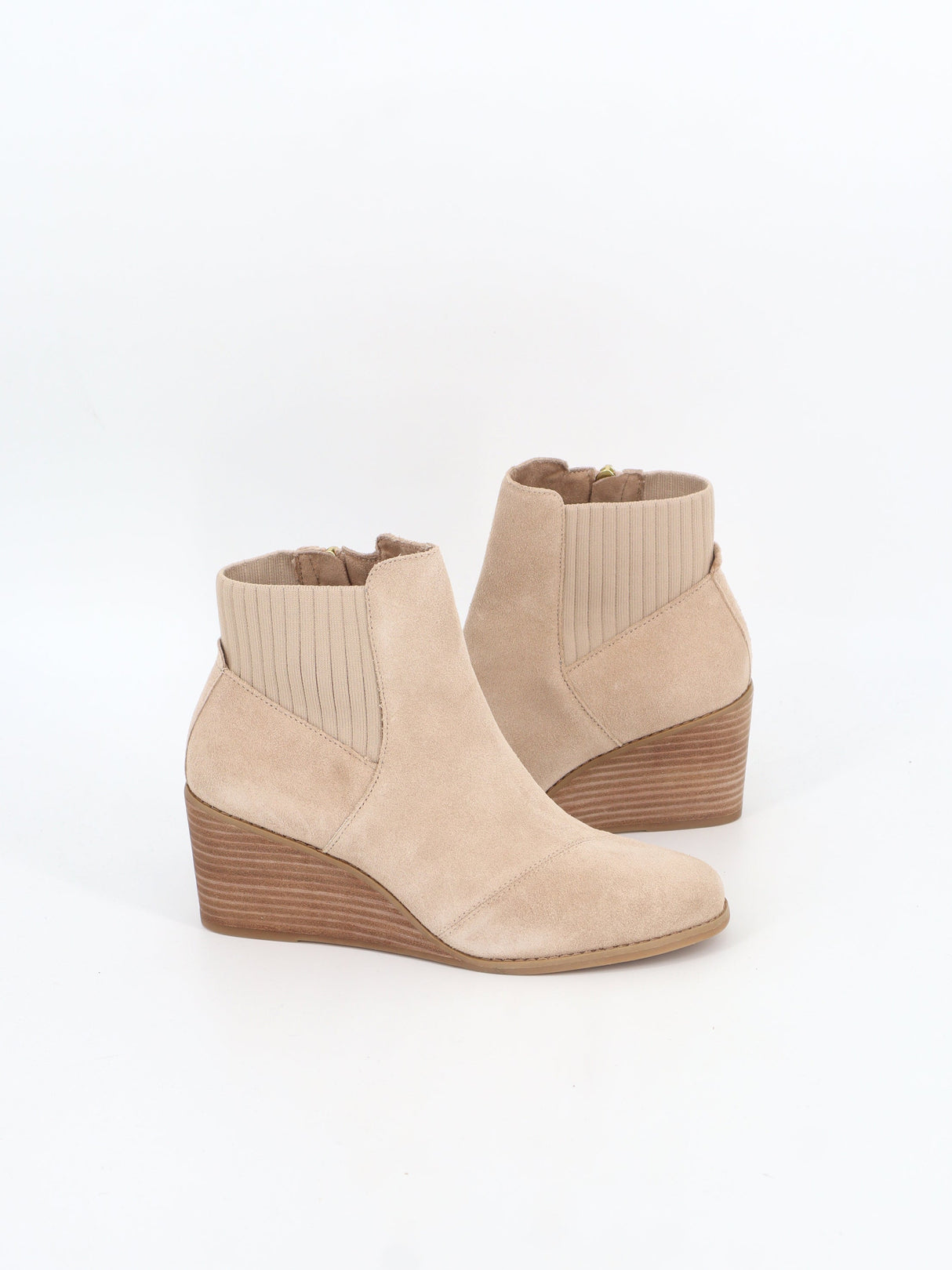 Women's Plain Suede Leather Ankle Boots,Light Beige