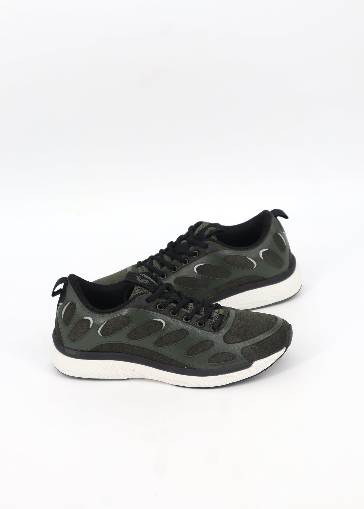 Image for Men's Textured Running Shoes,Olive