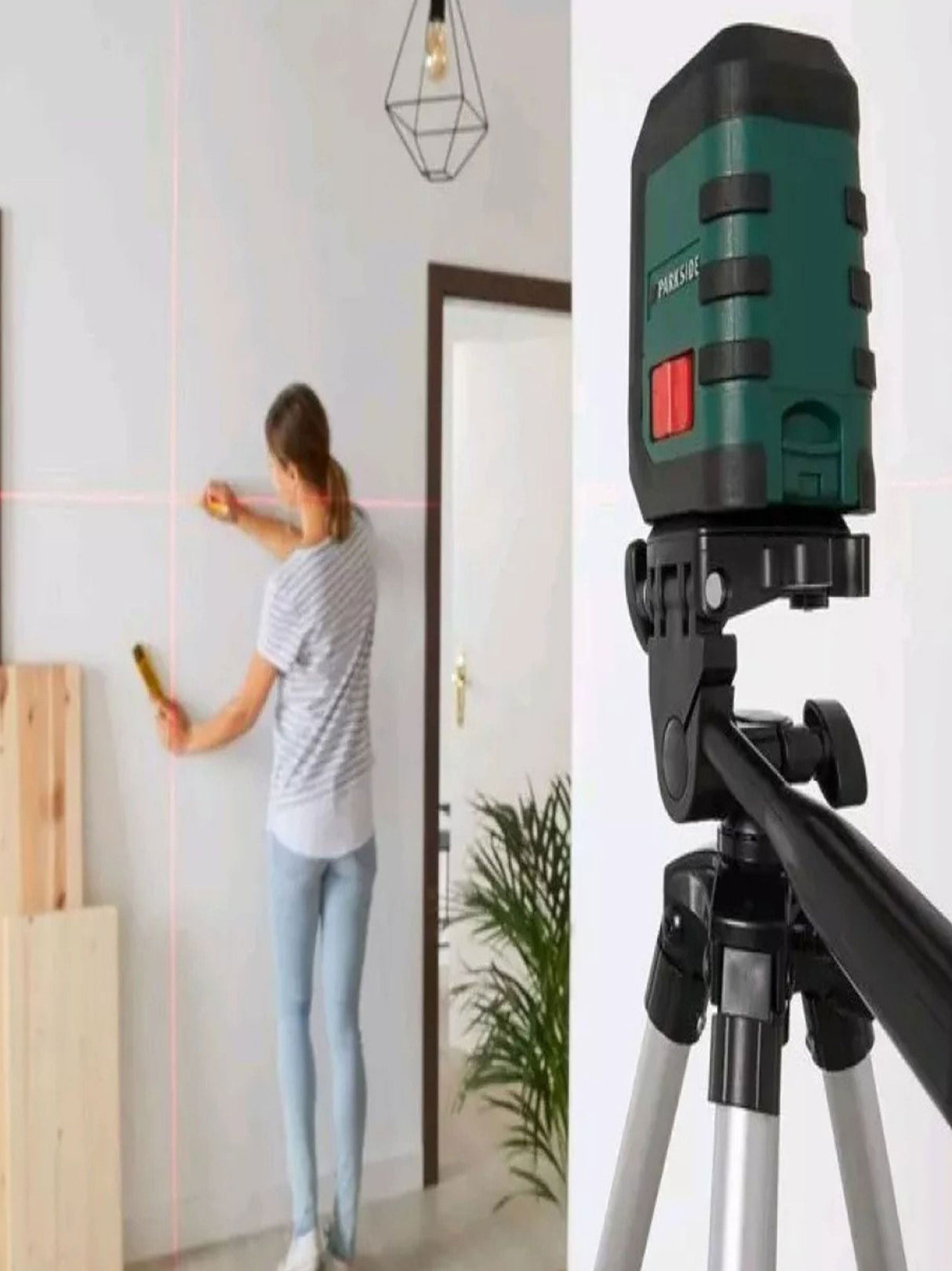 Pkll 10 B3 Cross Line Laser With Tripod