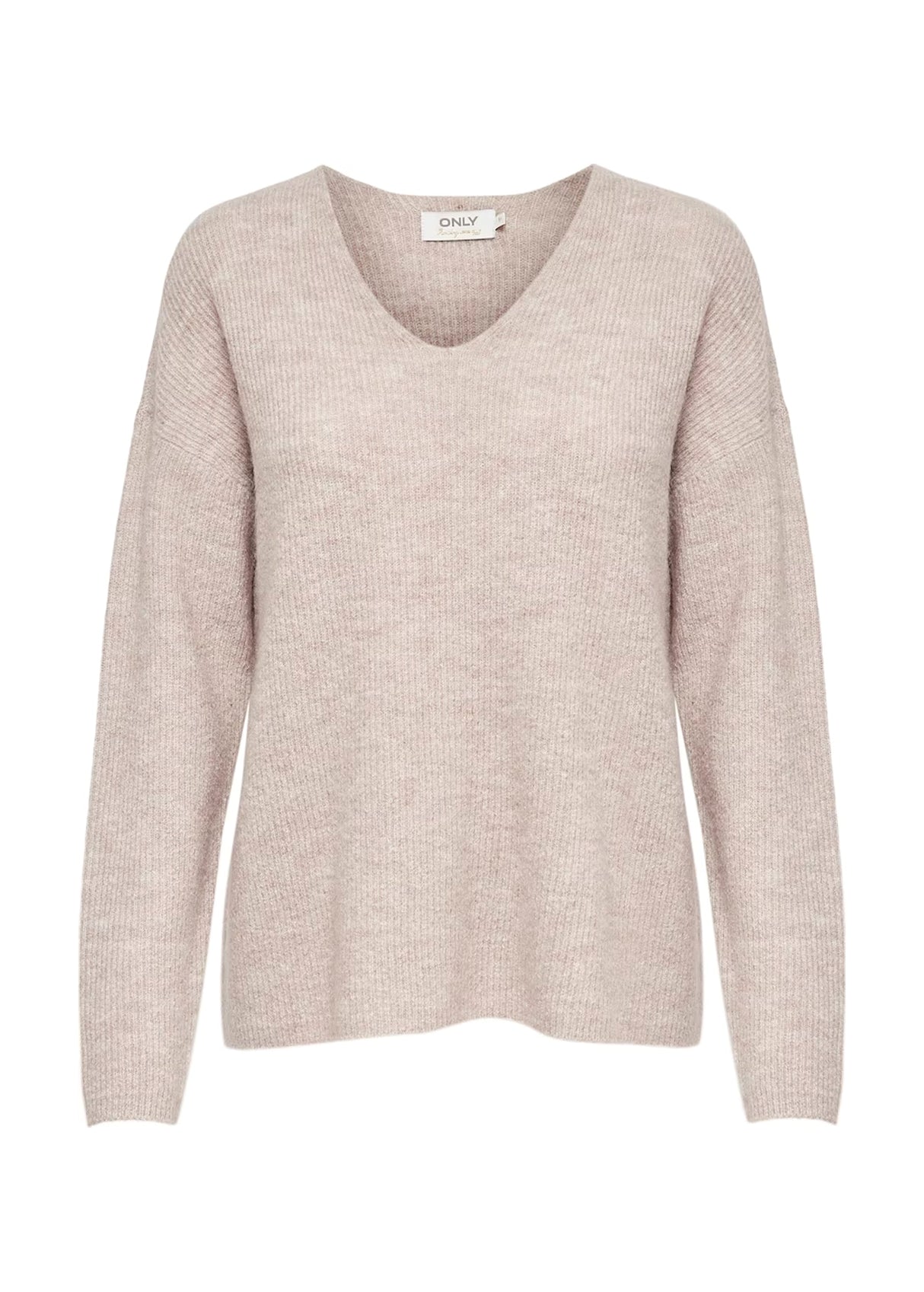 Women's Plain Knitted Sweater,Light Beige