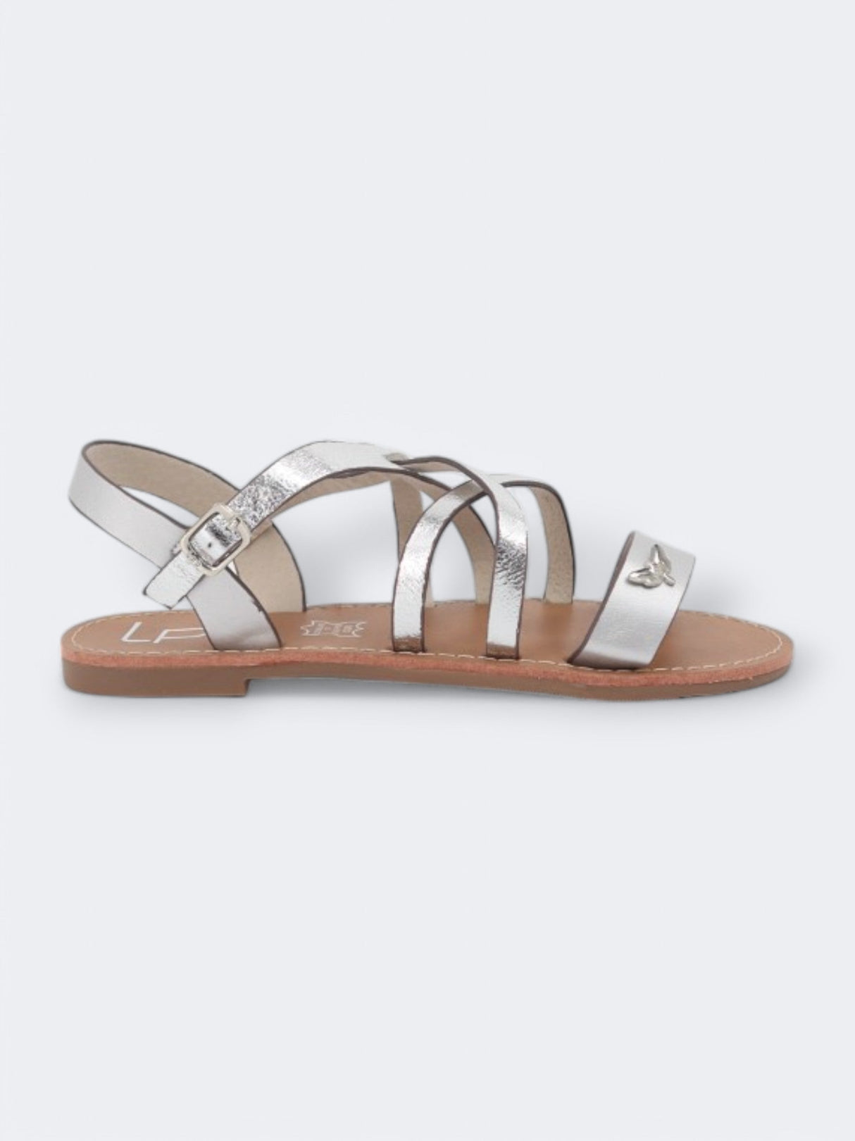 Image for Kids Girl's Textured Sandals,Silver