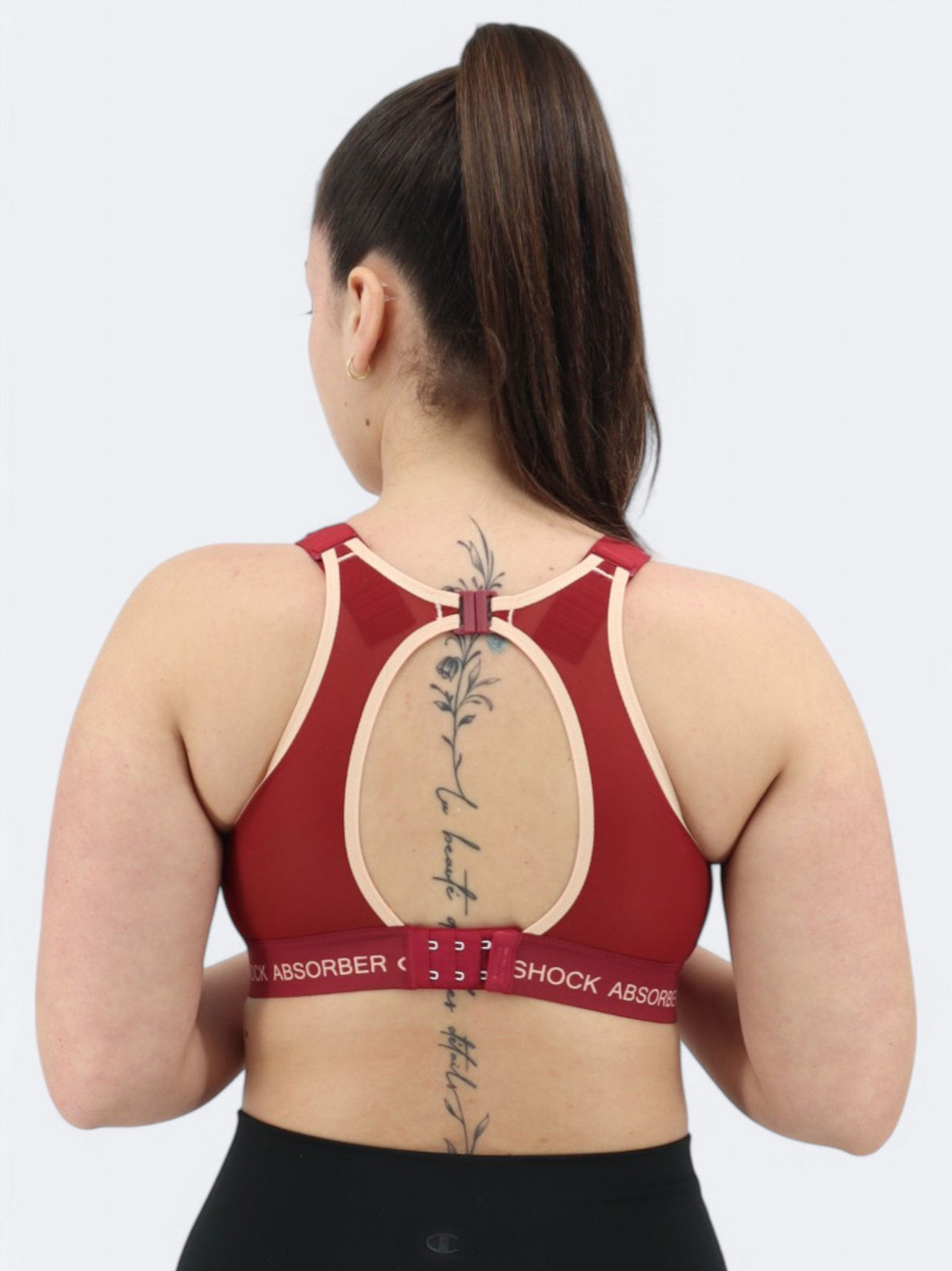 Image for Women's Textured Sports Bra,Burgundy