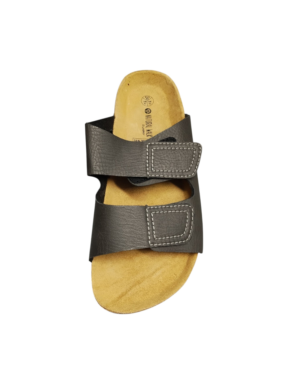 Men's Plain 2Straps Shoes,Dark Brown