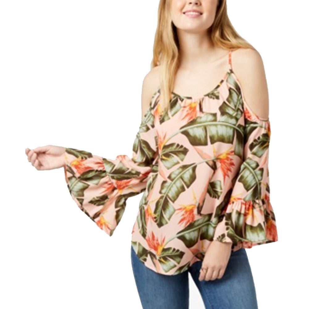 Image for Women's Ruffled Sleeve Top,Light Pink
