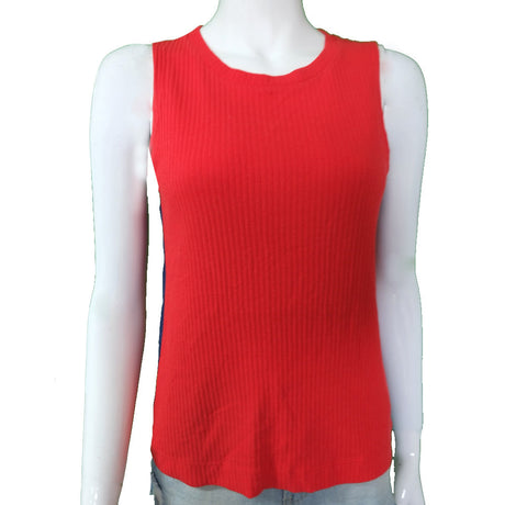 Image for Women's Side Striped Casual Top,Red