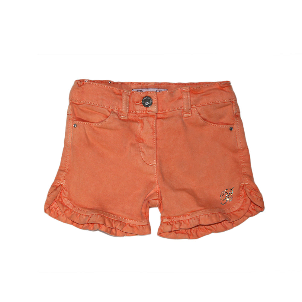 Image for Kids Girl Ruffled-Leg Denim Short,Orange