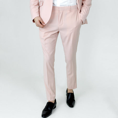 Image for Men's Plain Slim Fit Fabric Pant,Pink