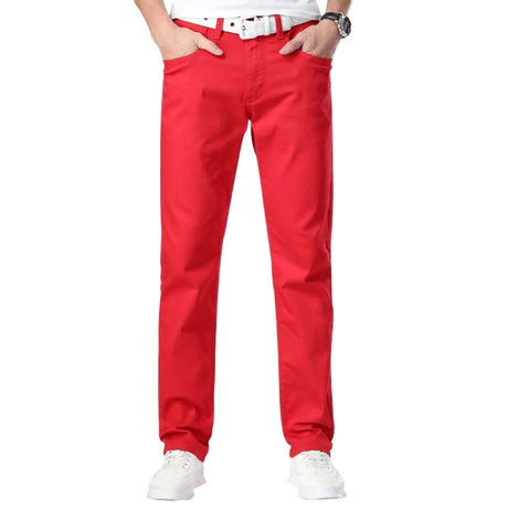Image for Men's Classic-Fit Plain Pant,RedOrange