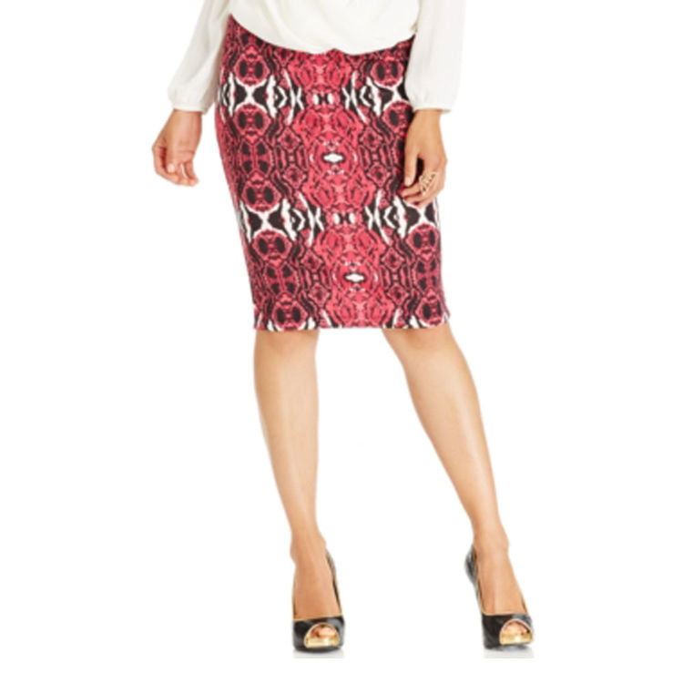 Image for Women's Printed Scuba Pencil Skirt