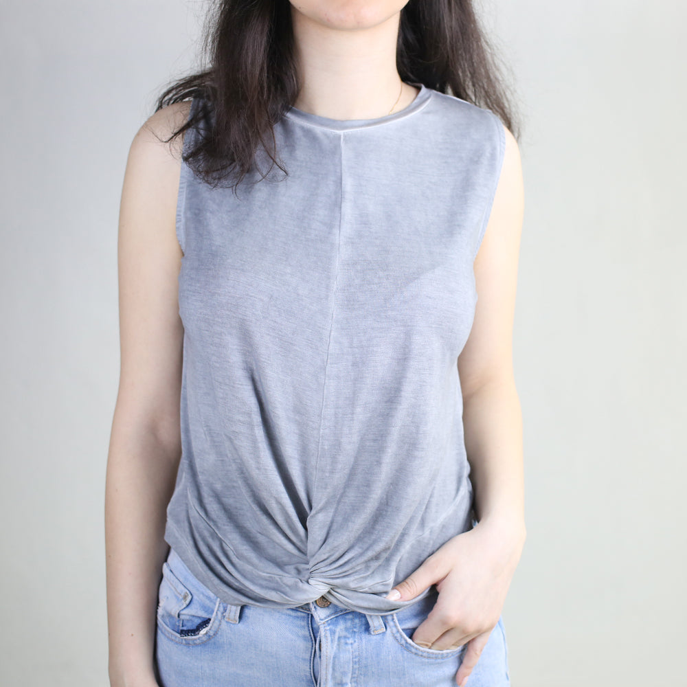 Image for Women's Plain Solid Top,Grey